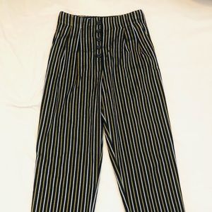 Topshop Navy Stripe Pants Trousers